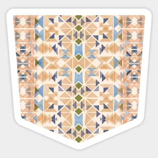 Pocket - Boho Nomadic Tribal Orange Sticker